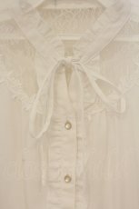 画像2: axes femme / シアーレースヨークブラウス L シロ O-26-06-20-075-AX-BL-IG-OS (2)