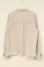 画像3: axes femme / リボンタイ付プチフリルブラウス L ベージュ×ワイン O-26-06-20-077-AX-BL-IG-OS (3)