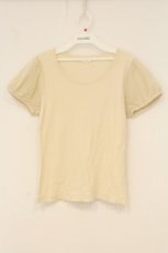画像1: PINK HOUSE / ドットチュールパフスリーブTシャツ M アイボリー O-26-06-20-082-LO-BL-IG-OS (1)