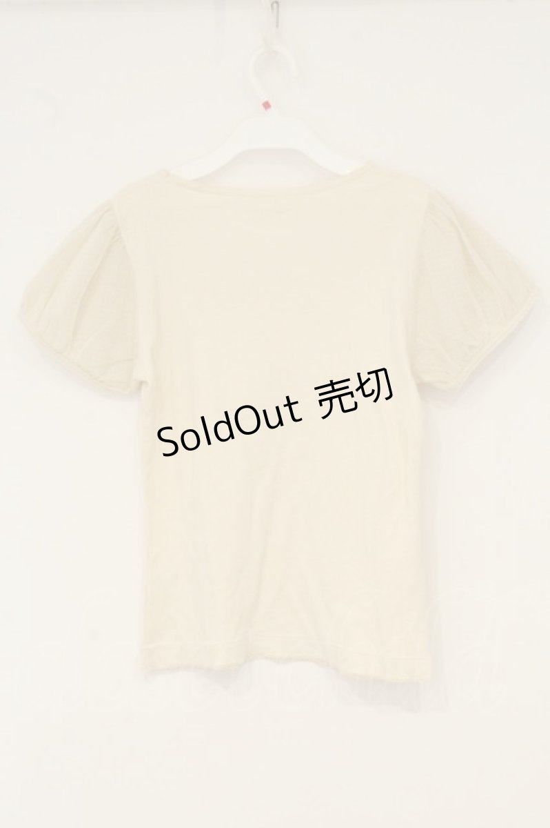 画像3: PINK HOUSE / ドットチュールパフスリーブTシャツ M アイボリー O-26-06-20-082-LO-BL-IG-OS (3)
