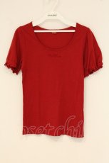 画像1: PINK HOUSE / 刺繍入りパフスリーブTシャツ M アカ O-26-06-20-083-LO-TS-IG-OS (1)