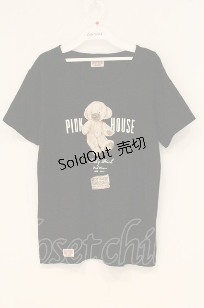 画像1: PINK HOUSE / メリーソートコラボTシャツ L クロ O-26-06-20-087-LO-TO-IG-OS (1)