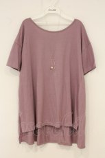 画像1: axes femme / ネックレス付ビッグＴシャツ M ラベンダー O-26-06-20-010-AX-TS-IG-OS (1)