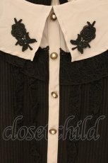 画像2: axes femme / レースフリル重ね着風リブPO M クロ×グレー O-26-06-20-017-AX-TO-IG-OS (2)