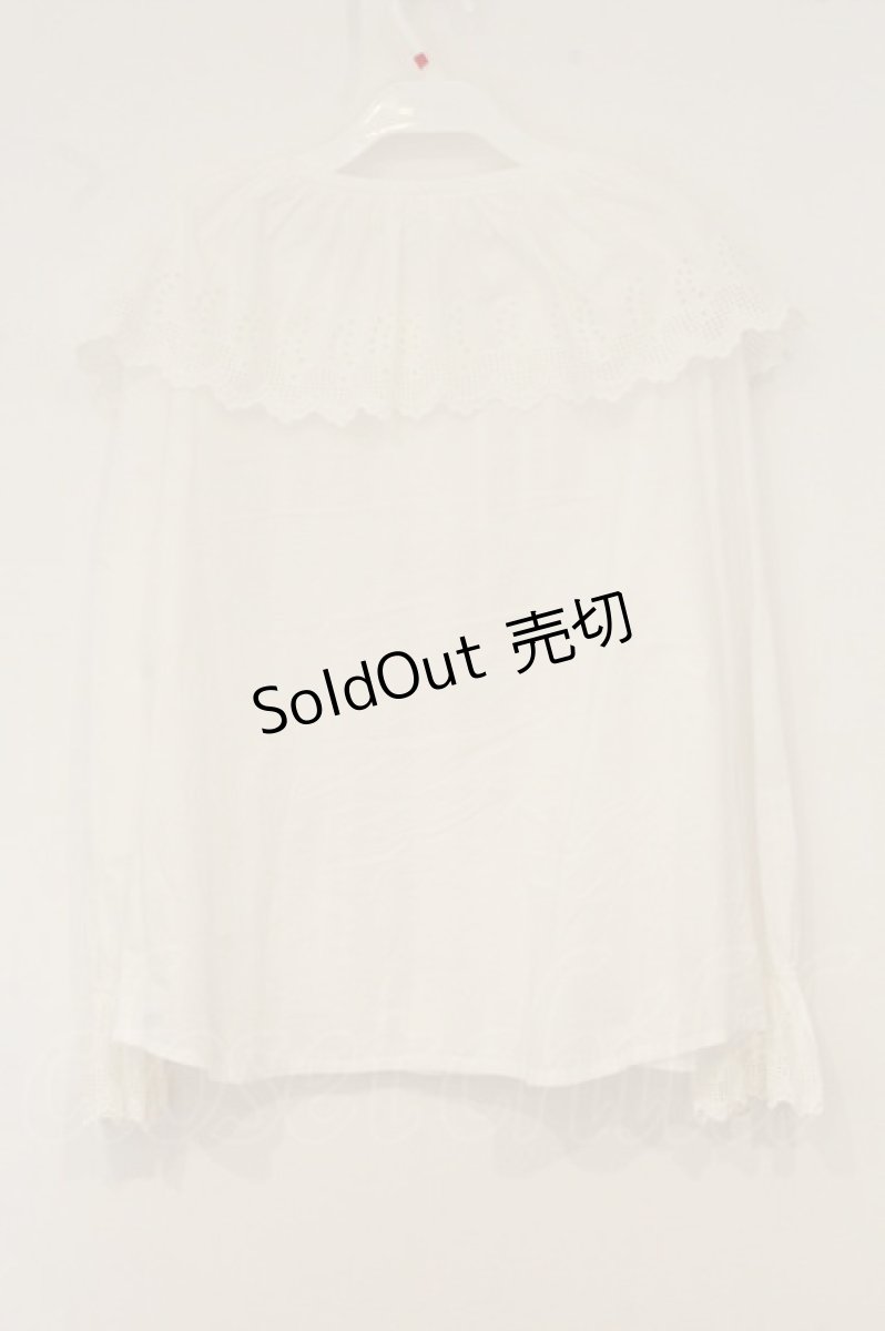 画像4: Jane Marple / Vintage Lace Cape Collar Blouse（ヴィンテージレースケープカラーブラウス） M シロ O-26-06-20-029-JM-BL-IG-OS (4)