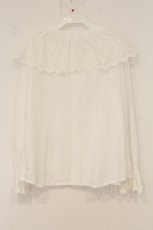 画像4: Jane Marple / Vintage Lace Cape Collar Blouse（ヴィンテージレースケープカラーブラウス） M シロ O-26-06-20-029-JM-BL-IG-OS (4)