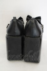 画像3: DearMyLove / ぽってり厚底トリプルリボンパンプス 23.5cm クロ O-26-06-21-033-GO-SH-OW-OS (3)