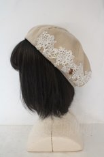 画像2: axes femme / レースパールベレー  ベージュ O-26-06-21-039-AX-AC-IG-OS (2)