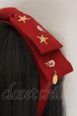 画像3: PINK HOUSE / 花と星刺繍リボン付きカチューシャ  アカ O-26-06-21-042-LO-AC-OW-OS (3)