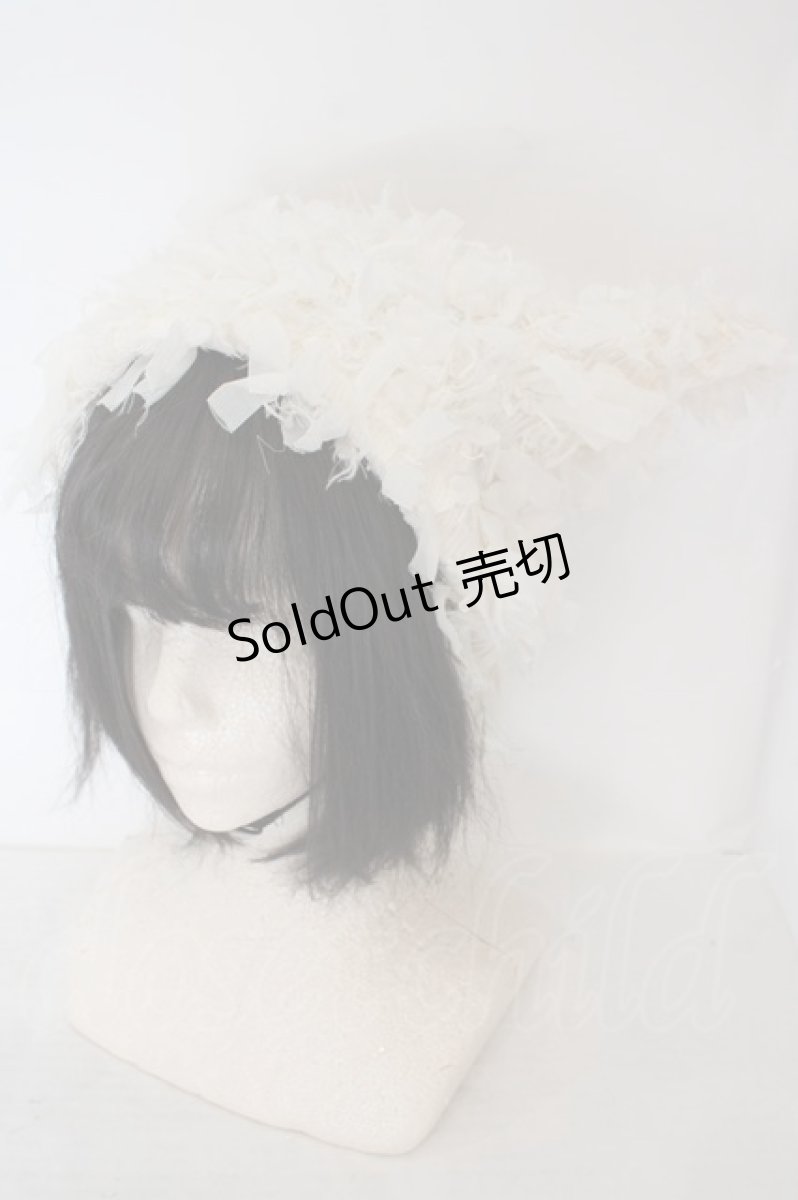 画像1: merry jenny / fuwafuwa knit hat　ハット  アイボリー O-26-06-21-043-LO-AC-OW-OS (1)