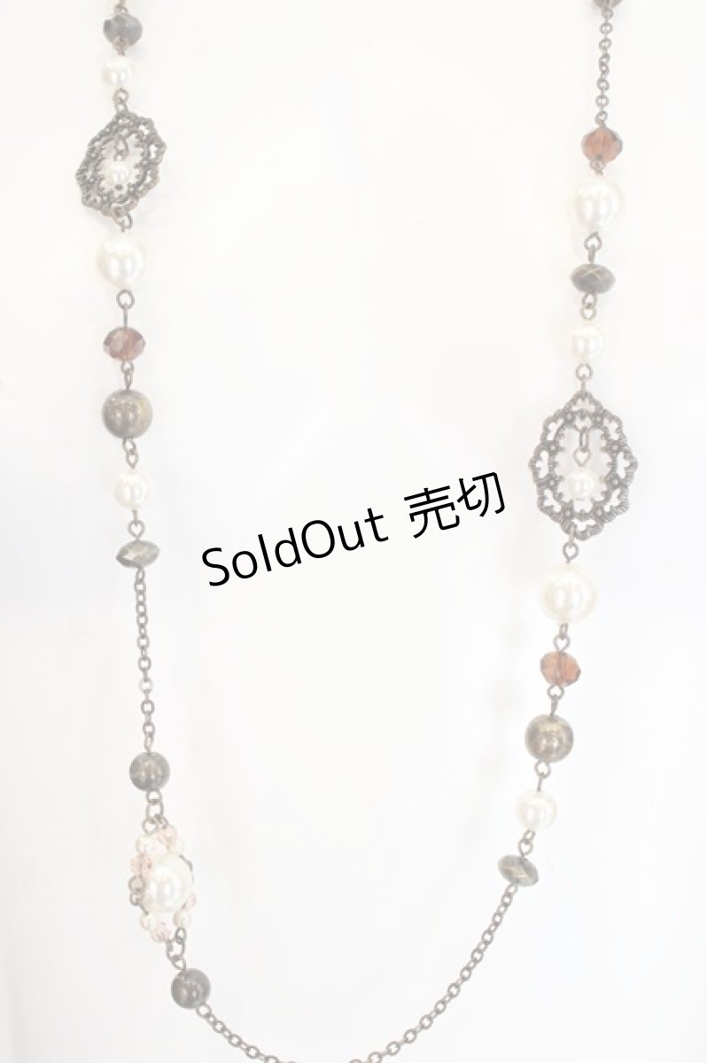画像1: axes femme / パールビーズネックレス  ゴールド O-26-06-21-004-AX-ZA-IG-OS (1)