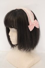 画像1: m petit by misako / ツイードヘッドドレス  ピンク O-26-06-21-005-LO-AC-OW-OS (1)