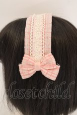 画像2: m petit by misako / ツイードヘッドドレス  ピンク O-26-06-21-005-LO-AC-OW-OS (2)