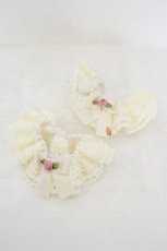 画像1: m petit by misako / AM*NIシュシュ2点セット  アイボリー O-26-06-21-020-LO-ZA-IG-OS (1)