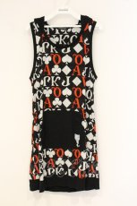 画像1: PEACE NOW / トランプアイコン柄猫耳ノースリーブチュニック M ブラック×レッド×ホワイト O-26-06-22-028-PU-TO-OW-OS (1)