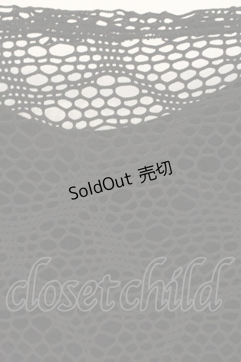 画像4: Qutie Frash / バックメッシュオフショルTシャツ  ブラック×レッド O-26-06-22-034-QU-TO-OW-OS (4)