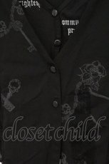 画像2: h.naoto Blood / オリジナルプリント×ダメージ加工カットカーディガン  ブラック O-26-06-22-035-HN-TO-OW-OS (2)