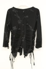 画像5: h.naoto Blood / オリジナルプリント×ダメージ加工カットカーディガン  ブラック O-26-06-22-035-HN-TO-OW-OS (5)