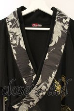 画像2: Qutie Frash / アシメ着物カーデ  ブラック×イエロー O-26-06-22-056-QU-JA-OW-OS (2)