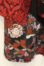 画像3: Qutie Frash / 和柄ワイドパンツ  ブラック×レッド O-26-06-22-057-QU-PA-OW-OS (3)