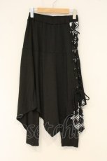 画像1: NieR Clothing / レースアップレイヤーパンツ F ブラック O-26-06-22-067-PU-PA-YM-OS (1)