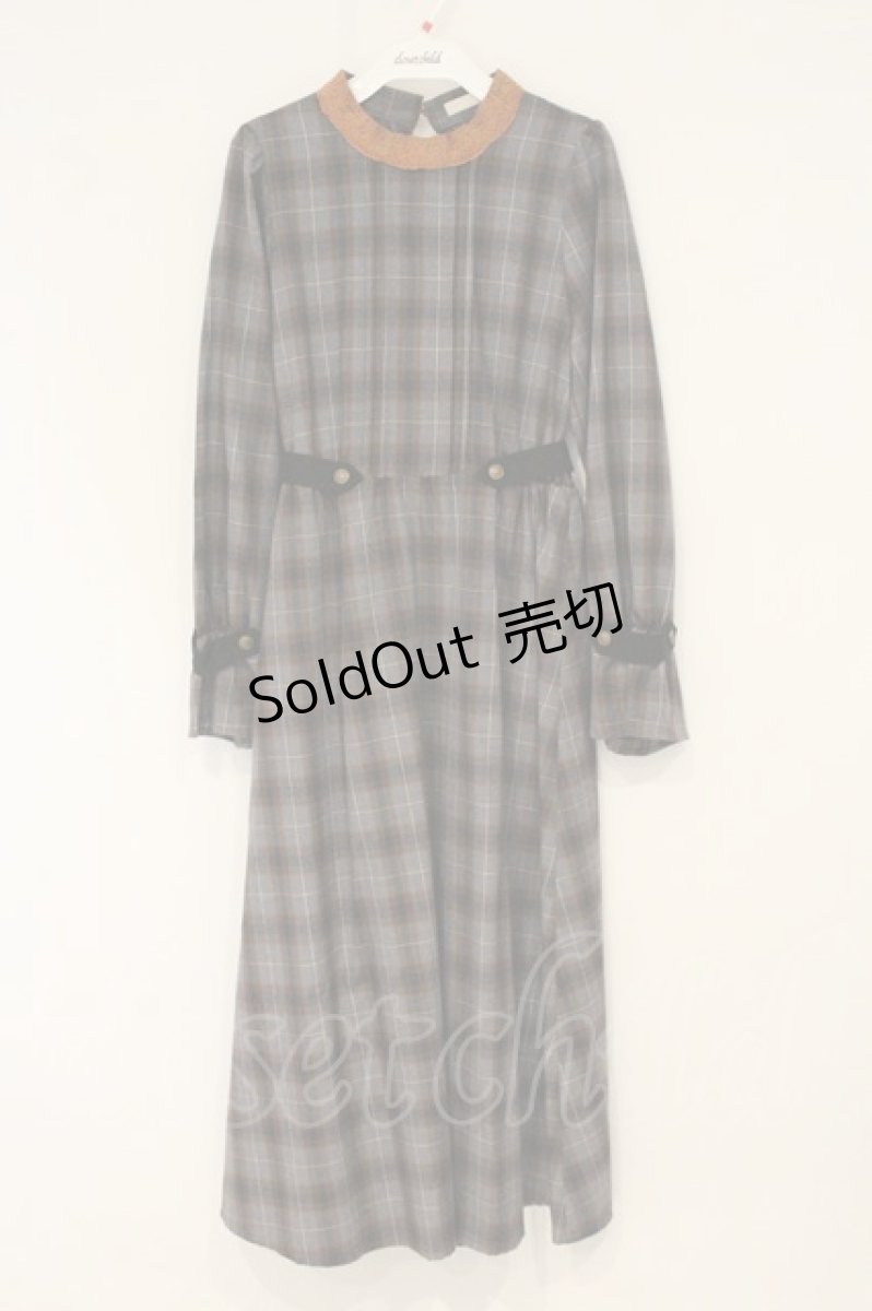 画像1: axes femme POETIQUE / ベルトデザインロングワンピース M グレー O-26-06-22-076-AX-OP-OW-ZT360 (1)