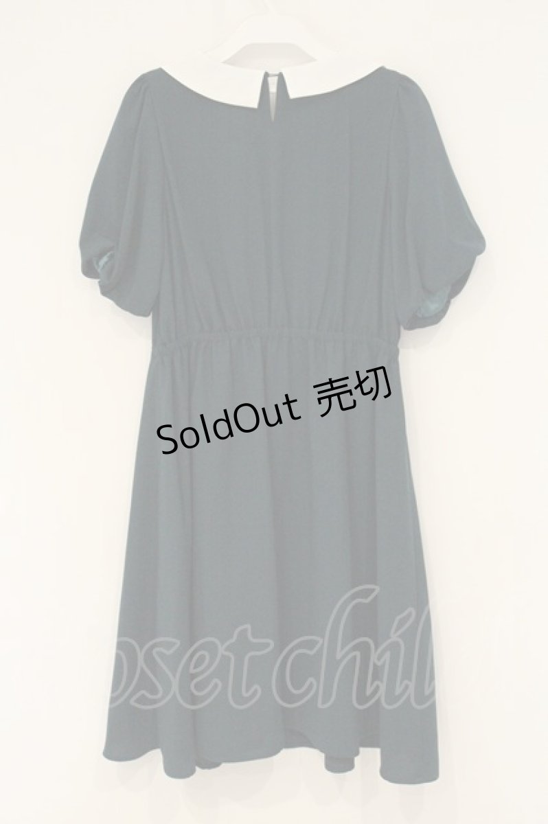 画像3: axes femme POETIQUE / レースブロッキングパフ袖ワンピース M グリーン O-26-06-22-078-AX-OP-OW-OS (3)