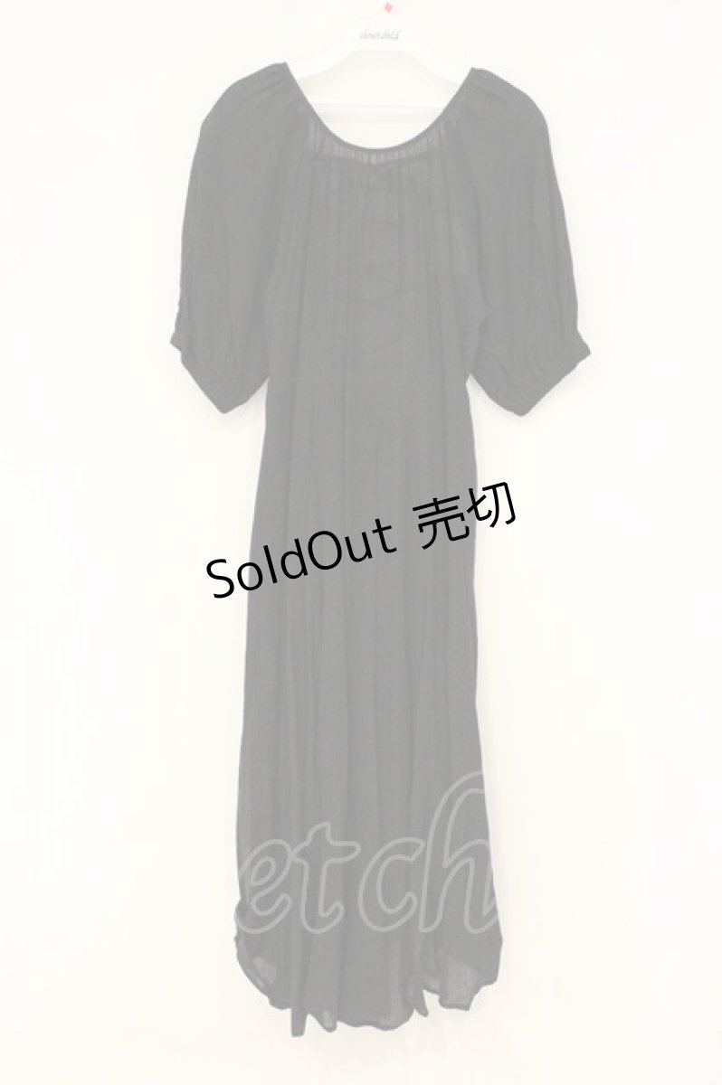 画像1: axes femme POETIQUE / バックレースアップワンピース M クロ O-26-06-22-081-AX-OP-OW-OS (1)