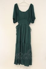 画像1: axes femme POETIQUE / パフ袖ウエストカットワンピース M グリーン O-26-06-22-082-AX-OP-OW-OS (1)