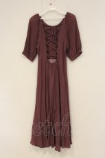 画像2: axes femme POETIQUE / バックレースアップワンピース M パープル O-26-06-22-085-AX-OP-OW-OS (2)