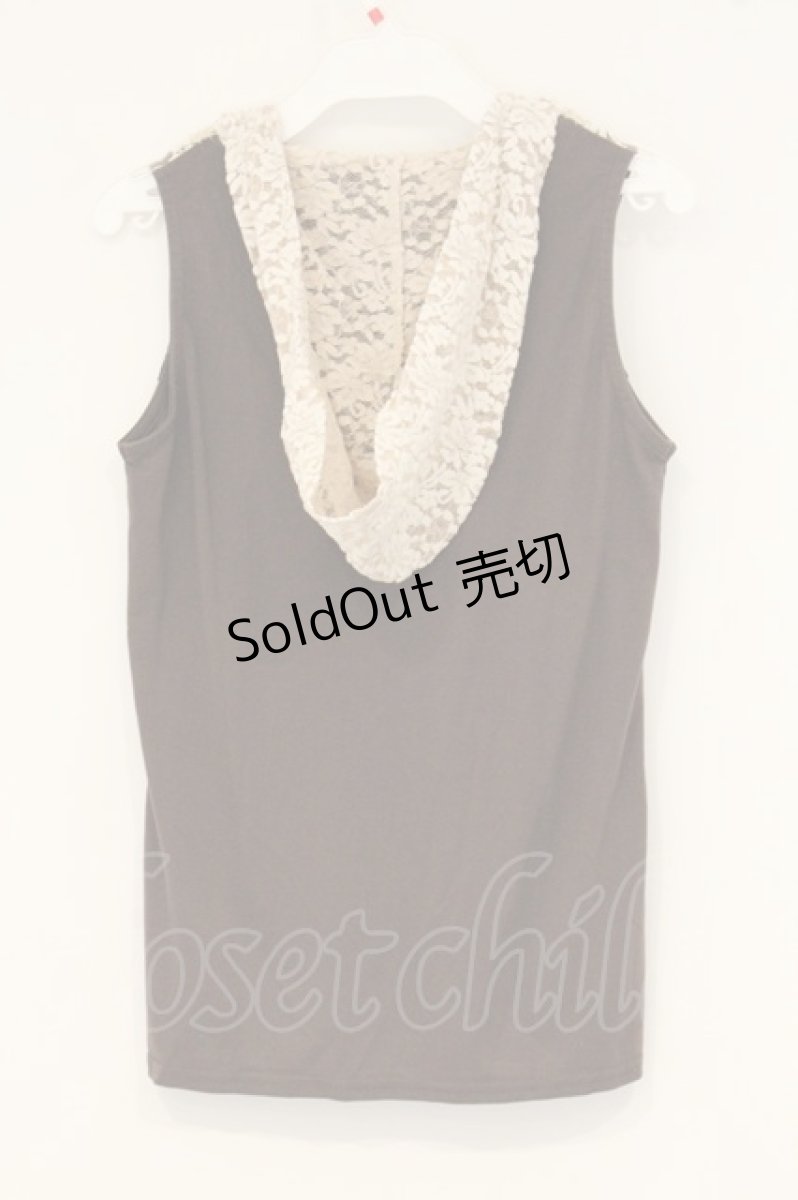 画像3: axes femme / レースフードタンクトップ M ブラウン O-26-06-22-010-AX-TO-IG-OS (3)