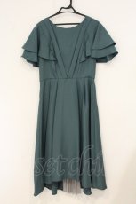 画像1: axes femme / 袖付バックプリーツドレス  グリーン O-26-06-22-011-AX-OP-IG-OS (1)