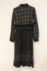 画像3: axes femme / 起毛チェックバイカラーワンピース  クロ O-26-06-22-012-AX-OP-IG-OS (3)