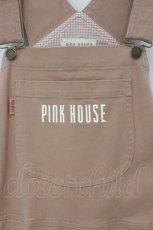 画像2: PINK HOUSE / ロゴプリントオーバーオール  ピンク O-26-06-22-015-LO-OP-OW-OS (2)