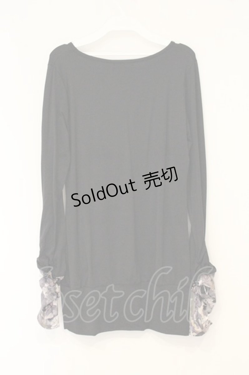 画像3: Qutie Frash / 和柄切替インナープルオーバー  ブラック O-26-06-22-019-QU-TO-OW-OS (3)