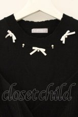 画像2: axes femme POETIQUE / カシュクールレイヤードプルオーバー M クロ O-26-06-23-038-AX-TO-OW-OS (2)