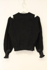 画像3: axes femme POETIQUE / カシュクールレイヤードプルオーバー M クロ O-26-06-23-038-AX-TO-OW-OS (3)