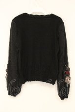画像3: axes femme / ローズリボン刺繍ニットカーデ M クロ O-26-06-23-042-AX-TO-OW-OS (3)