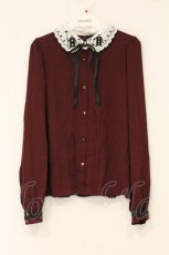 画像1: axes femme POETIQUE / 不思議の国のアリス/ブラウス M ワイン O-26-06-23-048-AX-BL-OW-OS (1)