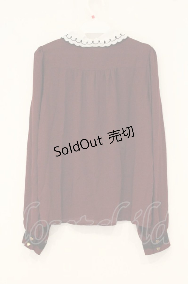 画像4: axes femme POETIQUE / 不思議の国のアリス/ブラウス M ワイン O-26-06-23-048-AX-BL-OW-OS (4)
