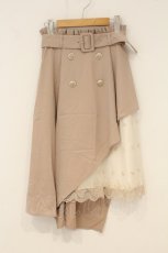 画像1: axes femme POETIQUE / レースアシメトレンチスカート M ベージュ O-26-06-23-054-AX-SK-OW-OS (1)
