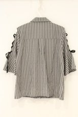 画像4: axes femme POETIQUE / 袖レースアップブラウス M クロ O-26-06-23-058-AX-BL-OW-OS (4)