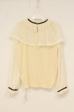 画像3: axes femme / ケープデザインニットプルオーバー M キナリ O-26-06-23-059-AX-TO-OW-OS (3)