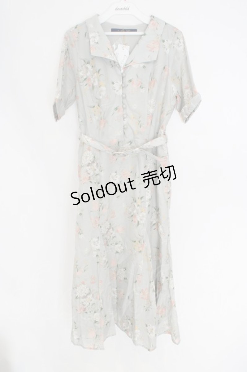 画像1: an another angelus / アートタッチ花柄変形開衿ワンピース F ミント O-26-06-23-1001-CA-OP-OW-OS (1)