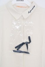 画像2: Fi.n.t / 刺繍入り半袖ブラウス F オフシロ O-26-06-23-1038-CA-BL-OW-OS (2)