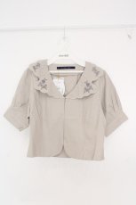画像1: an another angelus / ハンカチ刺繍開衿ジャケット F ライトグレー O-26-06-23-1039-CA-JA-OW-OS (1)