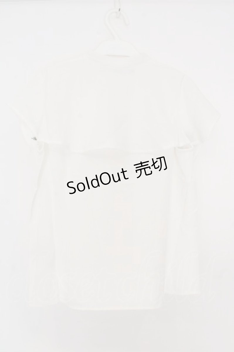 画像3: an another angelus / スクエアケープ衿ローズ刺繍ブラウス F オフシロ O-26-06-23-1004-CA-BL-OW-OS (3)