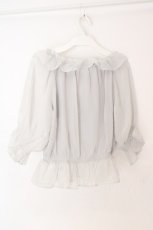 画像3: an another angelus / ブーケ刺繍オフショルブラウス F ブルーグレー O-26-06-23-1044-CA-BL-OW-OS (3)