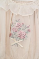 画像2: an another angelus / ブーケ刺繍オフショルブラウス F オフシロ O-26-06-23-1045-CA-BL-OW-OS (2)