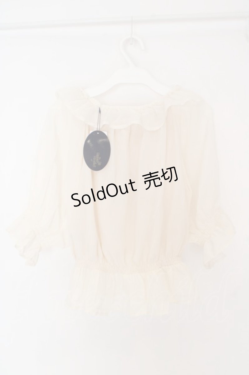 画像3: an another angelus / ブーケ刺繍オフショルブラウス F オフシロ O-26-06-23-1045-CA-BL-OW-OS (3)